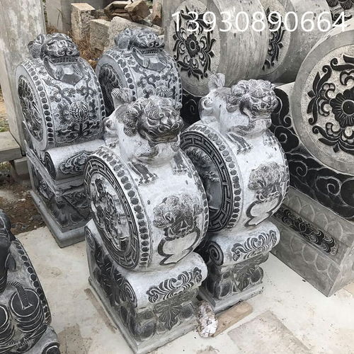 古韻悠長，靈動庭院 青石魚缸養魚池與仿古石雕的雅致融合